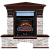 Каминокомплект Glenrich Бостон К Мисхор угловой (красное дерево)+Majestic Black