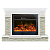 Каминокомплект Glenrich Панорама Грот однотонный 28 (белый)+Newflame