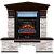 Каминокомплект Glenrich Бостон К Мисхор угловой (дуб)+Majestic Black
